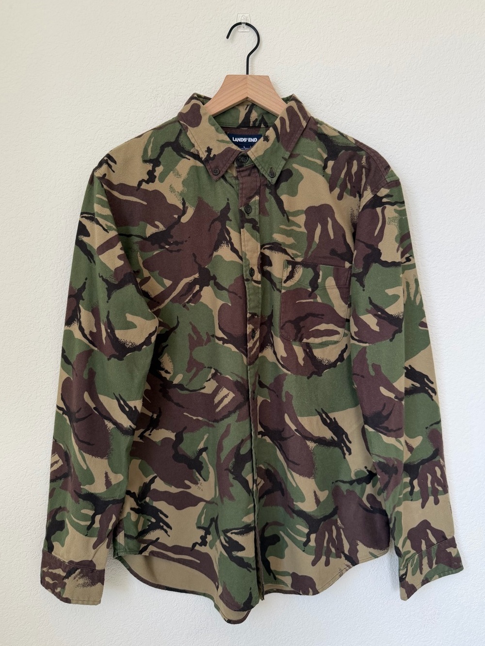 Land’s End Flannel Shirt . Size L. Tailored Fit, Men’s, 100%